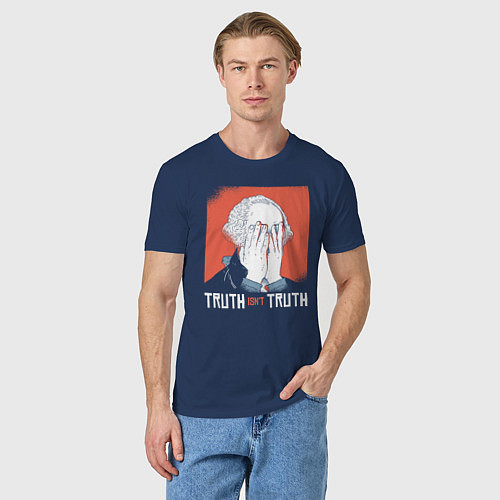 Мужская футболка Thuth isn't Thuth / Тёмно-синий – фото 3