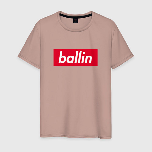 Мужская футболка Ballin Kizaru / Пыльно-розовый – фото 1