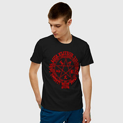 Футболка хлопковая мужская Alucard Pentagram, цвет: черный — фото 2