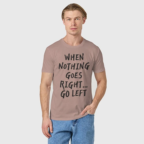 Мужская футболка When nothing / Пыльно-розовый – фото 3