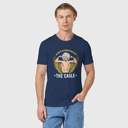 Мужская футболка Khabib: The Eagle / Тёмно-синий – фото 3