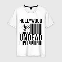 Футболка хлопковая мужская Hollywood Undead: flag, цвет: белый