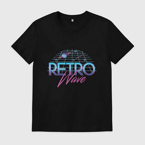 Мужская футболка Retrowave Spacetraveling / Черный – фото 1