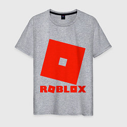 Футболка хлопковая мужская Roblox Logo, цвет: меланж