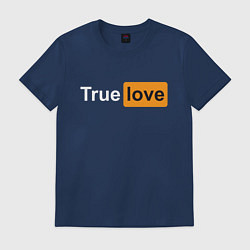 Футболка хлопковая мужская True Love, цвет: тёмно-синий