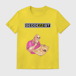 Футболка хлопковая мужская GEODEZZIST, цвет: желтый
