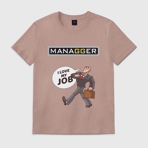 Мужская футболка MANAGGER / Пыльно-розовый – фото 1