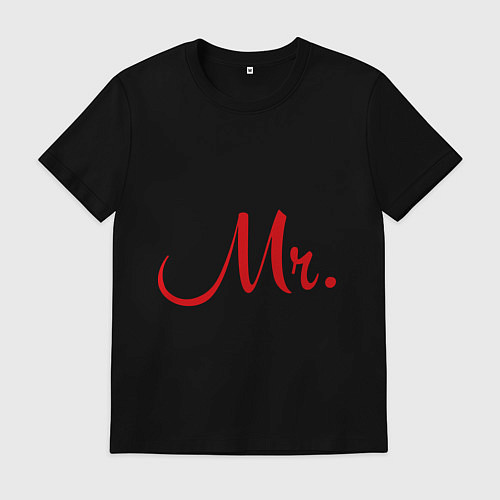 Мужская футболка Mr. Just married / Черный – фото 1