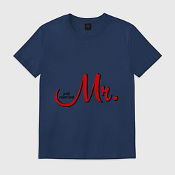 Футболка хлопковая мужская Mr. Just married, цвет: тёмно-синий