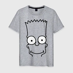 Футболка хлопковая мужская Bart Face, цвет: меланж