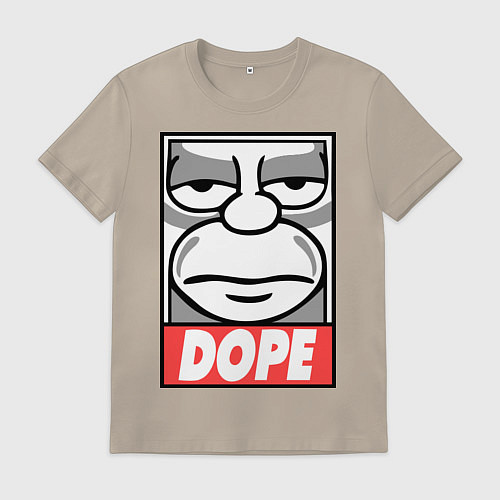 Мужская футболка Homer dope / Миндальный – фото 1