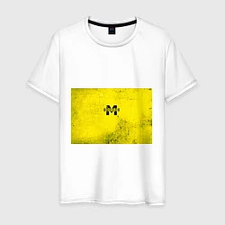 Футболка хлопковая мужская Metro Exodus: Yellow Grunge, цвет: белый