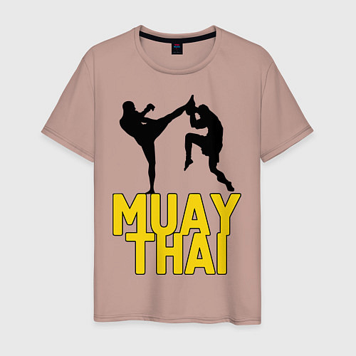 Мужская футболка Muay Thai / Пыльно-розовый – фото 1