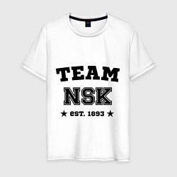 Футболка хлопковая мужская Team NSK est. 1893, цвет: белый