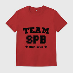 Футболка хлопковая мужская Team SPB est. 1703, цвет: красный
