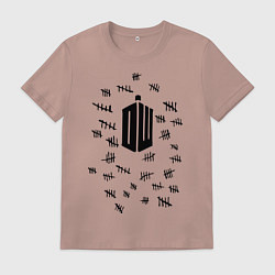 Футболка хлопковая мужская Doctor Who: Days, цвет: пыльно-розовый