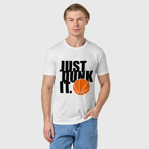 Мужская футболка Just dunk it / Белый – фото 3