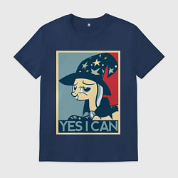 Футболка хлопковая мужская MLP: Yes I Can, цвет: тёмно-синий
