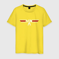 Футболка хлопковая мужская Alt N7 Wings, цвет: желтый
