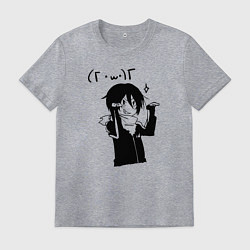 Футболка хлопковая мужская Бездомный Бог, цвет: меланж