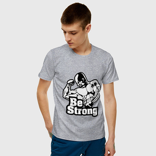 Мужская футболка Be Strong / Меланж – фото 3