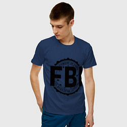 Футболка хлопковая мужская FBI Agency цвета тёмно-синий — фото 2