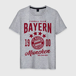 Футболка хлопковая мужская Bayern Munchen 1900, цвет: меланж
