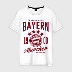 Футболка хлопковая мужская Bayern Munchen 1900, цвет: белый
