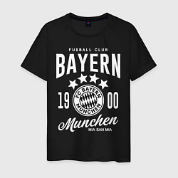 Футболка хлопковая мужская Bayern Munchen 1900, цвет: черный