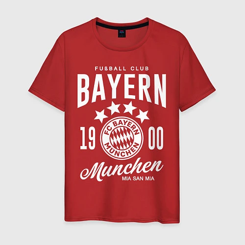 Мужская футболка Bayern Munchen 1900 / Красный – фото 1