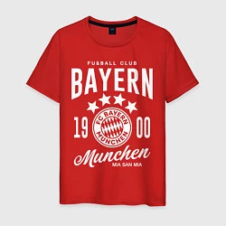 Футболка хлопковая мужская Bayern Munchen 1900, цвет: красный