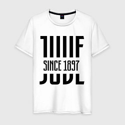 Футболка хлопковая мужская Juve Since 1897, цвет: белый