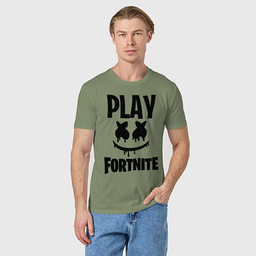 Мужская футболка Marshmello: Play Fortnite / Авокадо – фото 3