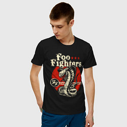 Футболка хлопковая мужская Foo Fighters: FF Snake цвета черный — фото 2
