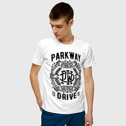 Футболка хлопковая мужская Parkway Drive: Australia, цвет: белый — фото 2
