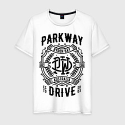 Футболка хлопковая мужская Parkway Drive: Australia цвета белый — фото 1