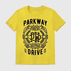 Футболка хлопковая мужская Parkway Drive: Australia, цвет: желтый