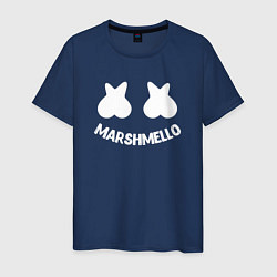 Футболка хлопковая мужская Marshmello, цвет: тёмно-синий