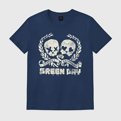 Футболка хлопковая мужская Green Day: Skulls Love, цвет: тёмно-синий