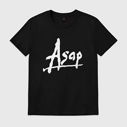 Футболка хлопковая мужская ASAP, цвет: черный