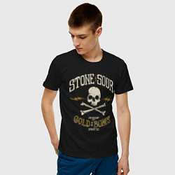 Футболка хлопковая мужская Stone Sour: Gold Bones, цвет: черный — фото 2