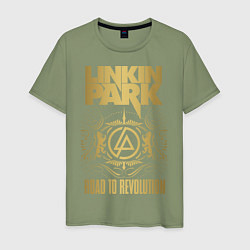 Футболка хлопковая мужская Linkin Park: Road to Revolution, цвет: авокадо