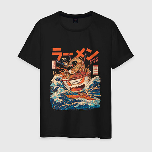 Мужская футболка Great Ramen: Kanagawa / Черный – фото 1