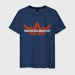 Футболка хлопковая мужская Nickelback, цвет: тёмно-синий