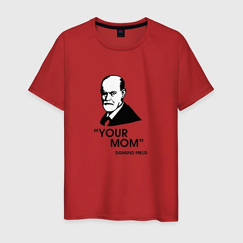 Мужская футболка Your Mom / Красный – фото 1