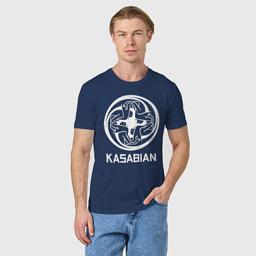 Мужская футболка Kasabian: Symbol / Тёмно-синий – фото 3