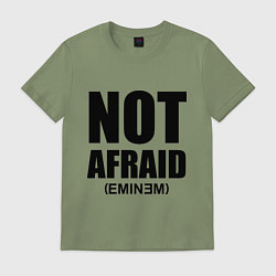 Футболка хлопковая мужская Not Afraid, цвет: авокадо