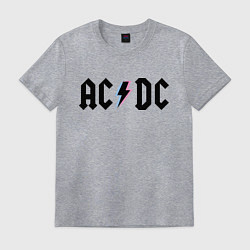 Футболка хлопковая мужская AC/DC, цвет: меланж