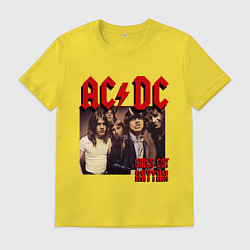 Футболка хлопковая мужская Girls got the rhythm, цвет: желтый