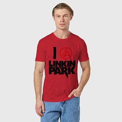 Футболка хлопковая мужская I love Linkin Park, цвет: красный — фото 2